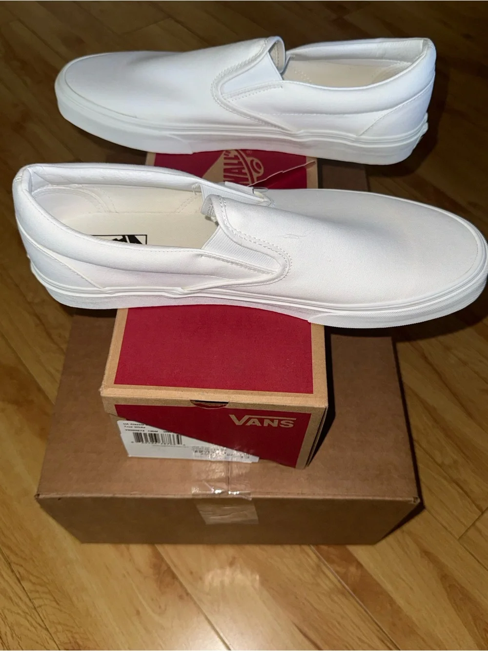 Vans Men’s Classic Slip-On Sneakers in White